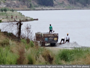 There are various laws in the country to regulate illegal sand mining. (Source: IWP Flickr photos)