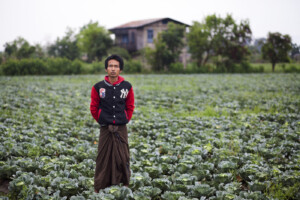 U. Soe Khaing, 26, owns 10 acres of land, of which approximately 2.5 are currently contested - his aunt is trying to register the land in her own name. Pat Nan Village, Taung Lay Lone Village Tract, Myanmar.