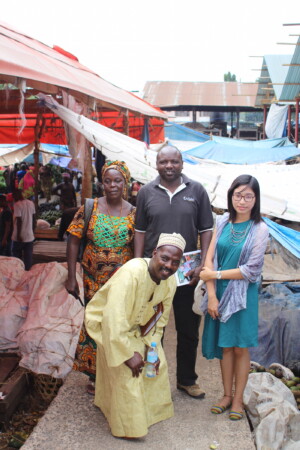 Eleane Keanue, Bernard Mosira, Duni Jedoh, and Khin Htet Wai after visiting with a market-based paralegal program.