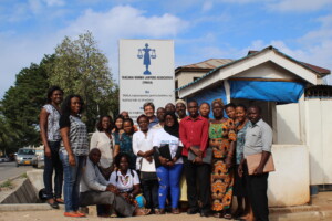 A group photo after a session with the Tanzanian Women Lawyers Association.