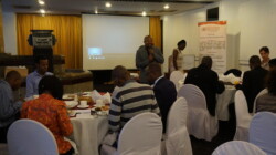 Participants of the Kenya Citizenship Learning Exchange in a Breakfast Advocacy meeting at Laico Regency in Nairobi hosted by Kituo Cha Sheria