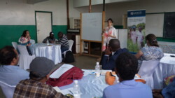 CONCISE member Meera of The Asian Foundation in Kenya making a presentation on Advocacy duriing an advocacy meeting with CONCISE in Kibra Nairobi