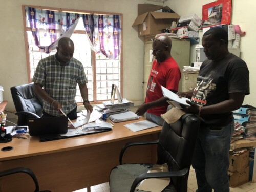 Haki Center paralegals during a visit to a government office in Kwale