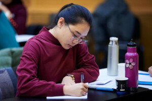 Fae Marie Bordey from the Alternative Law Groups in the Philippines takes notes