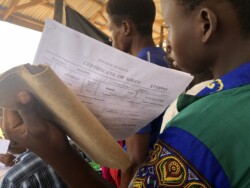 Community members during a mobile birth registration in Malindi